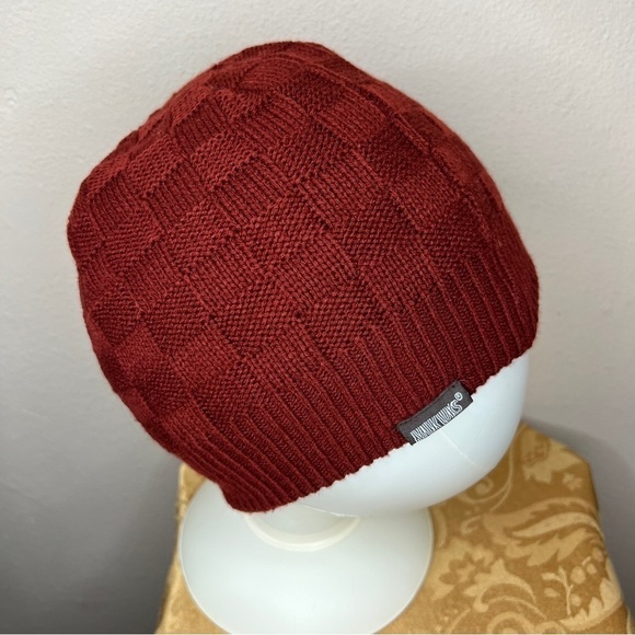 Muk Luk Burgundy Knit Hat Beanie Cozy Winter - Picture 7 of 10